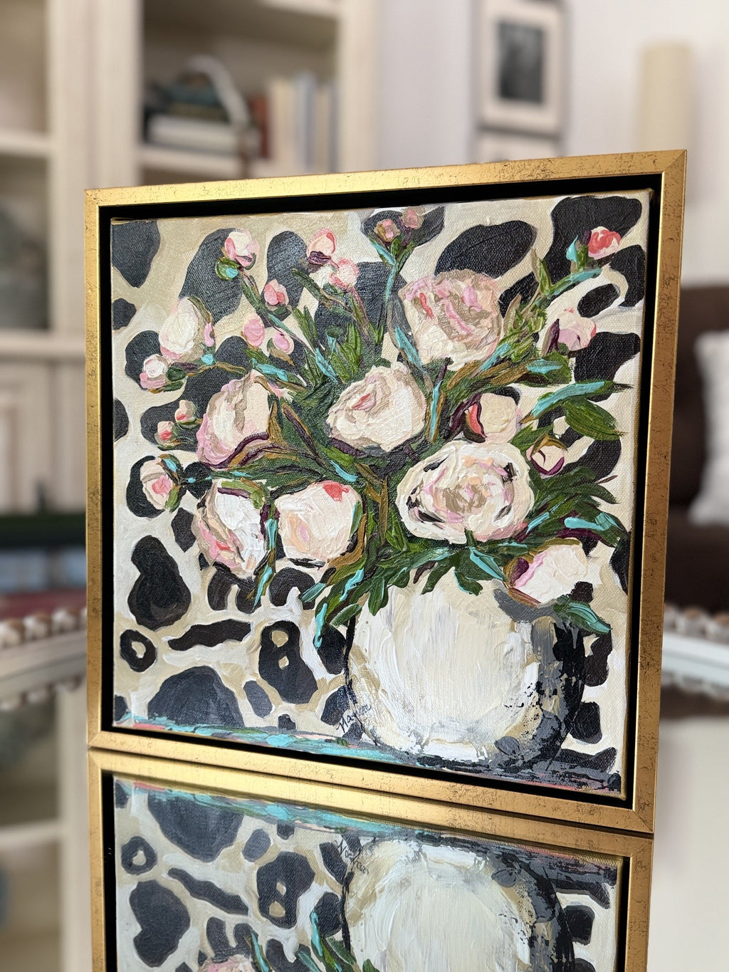 ORIGINAL "Patterns & Petals" Collection #11 of 12 pieces, Size: 12" x 12" FRAMED