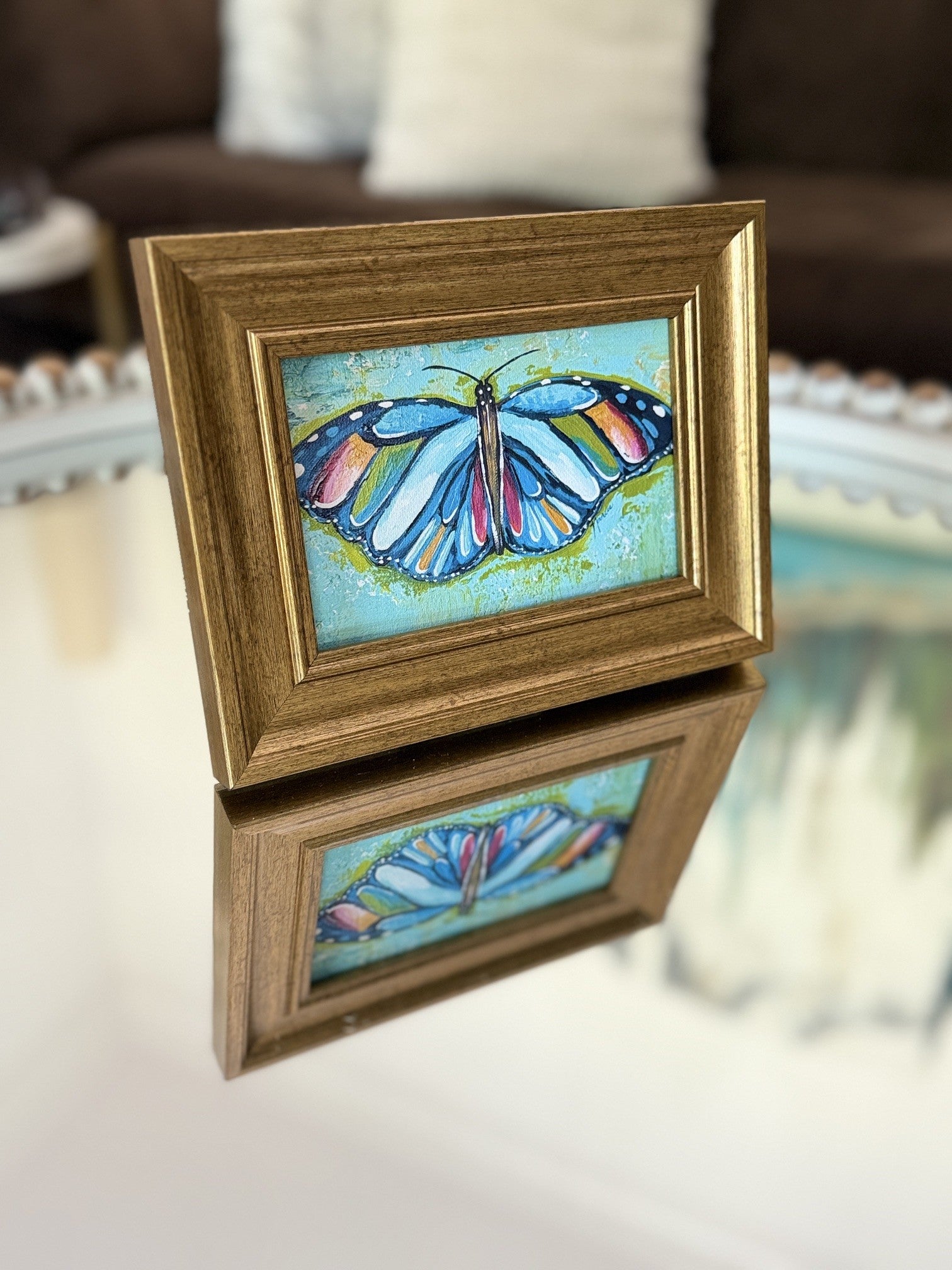 Mini-Me Framed Art: "Flutter By"