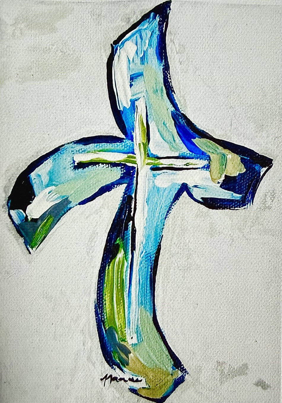 "Curvy Cross Multi" Print