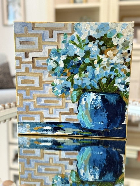 ORIGINAL "Patterns & Petals" Collection #10 of 12 pieces, Size: 12" x 12"
