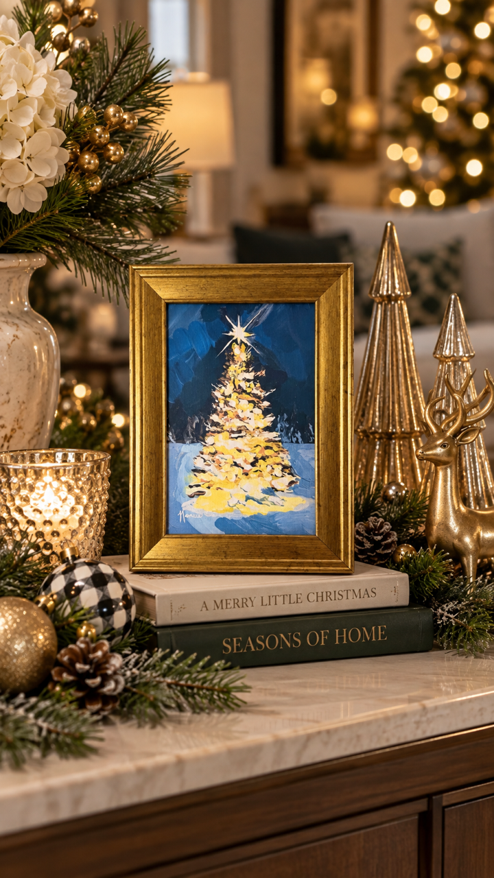 Mini-Me Framed Print: "Glow of Christmas"