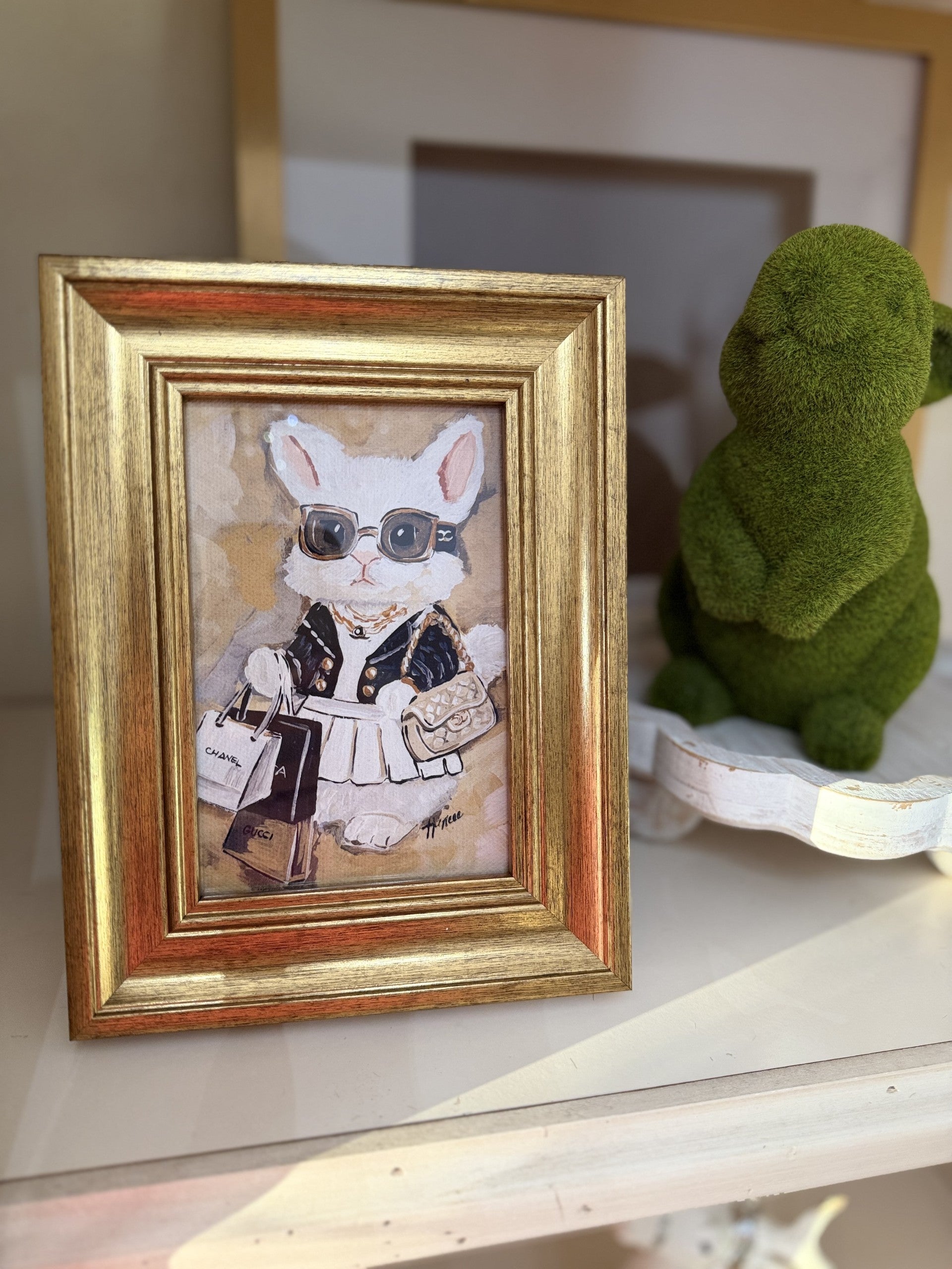 Mini-Me Framed Art: "Shop 'til you "HOP"