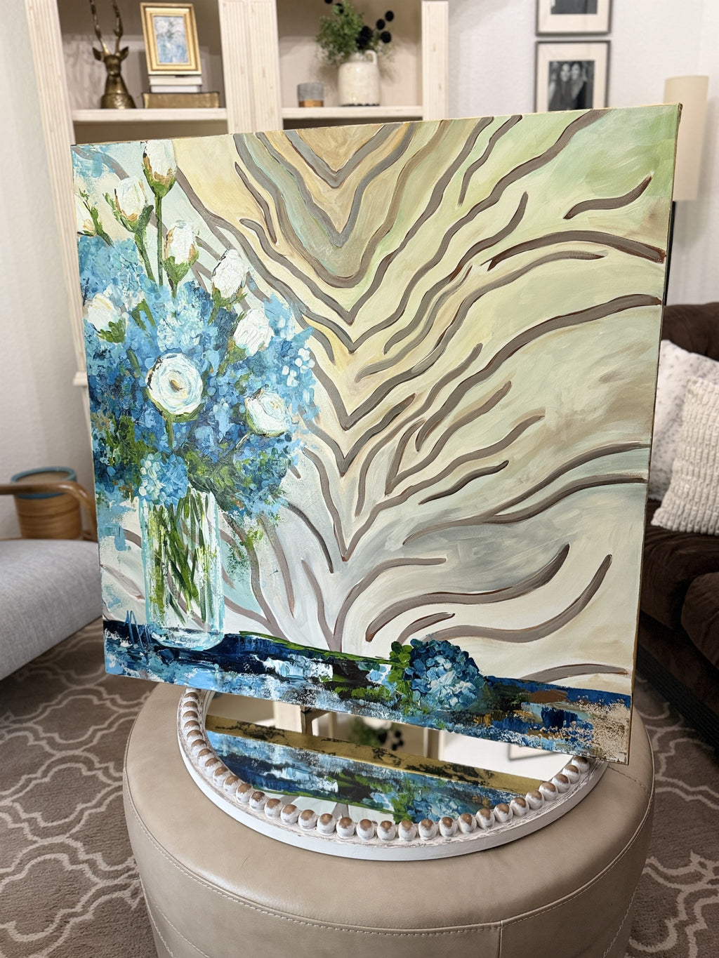 ORIGINAL "Patterns & Petals" Collection #9 of 12 pieces, Size: 36" x 36"
