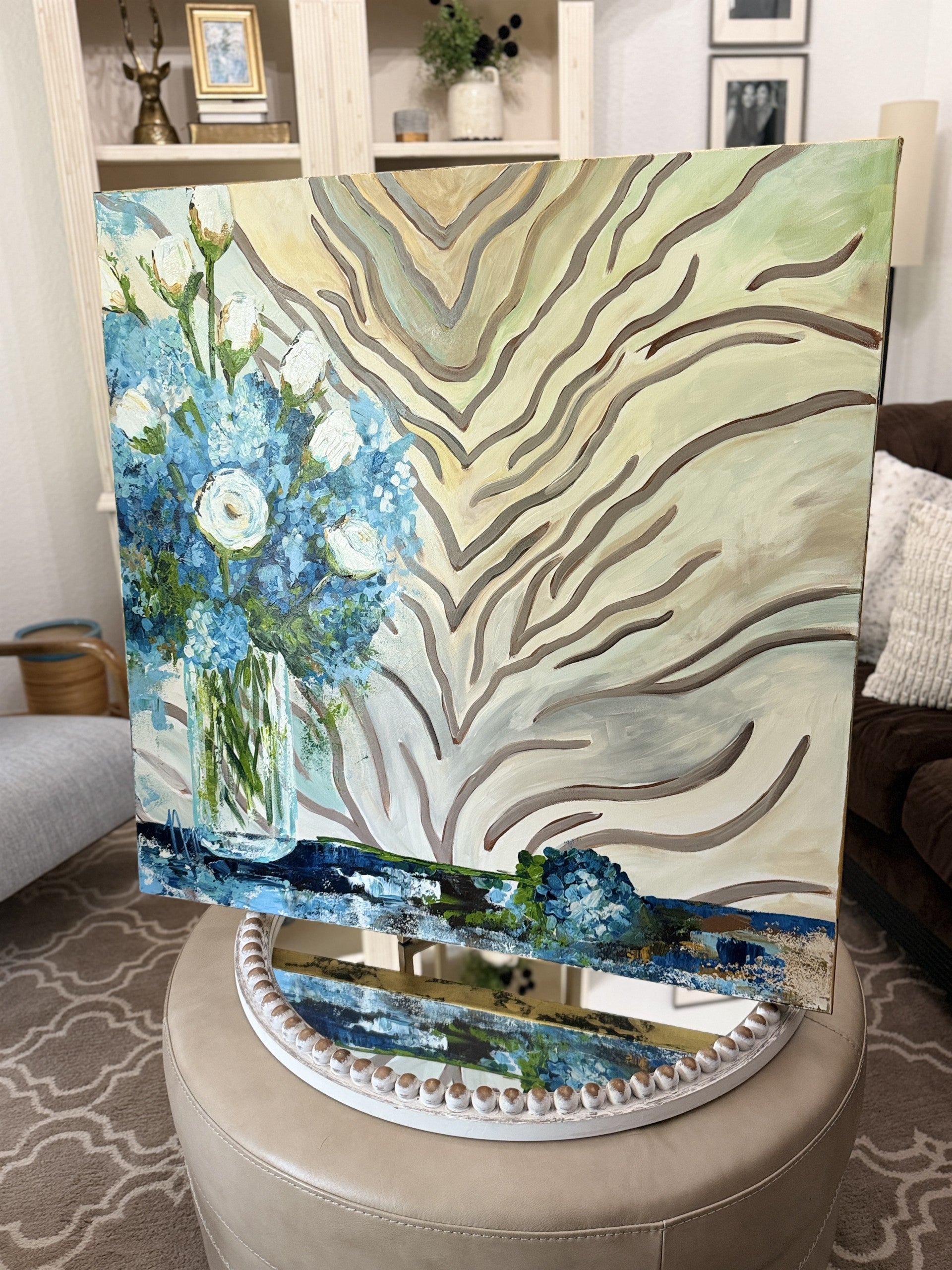 ORIGINAL "Patterns & Petals" Collection #9 of 12 pieces, Size: 36" x 36"