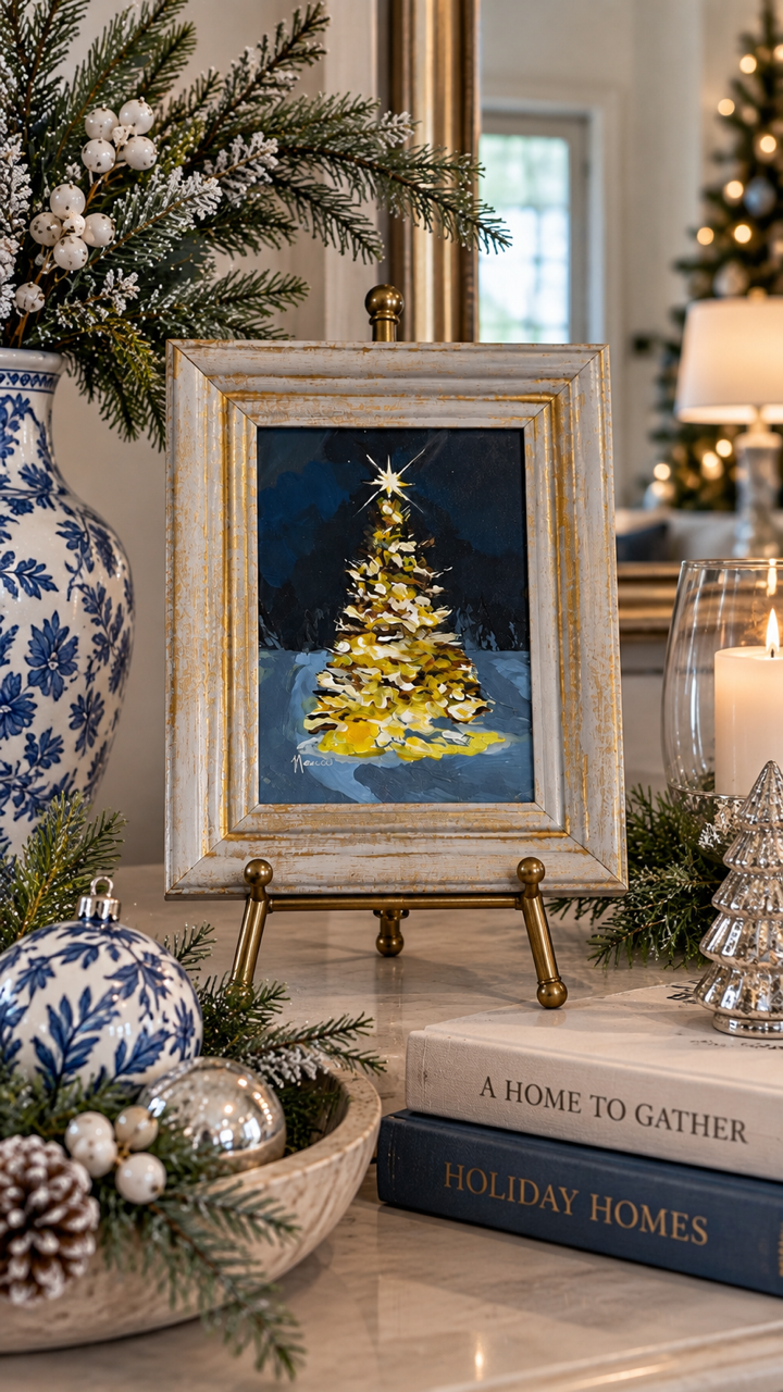 "Glow of Christmas" ORIGINAL in a Fancee Frame
