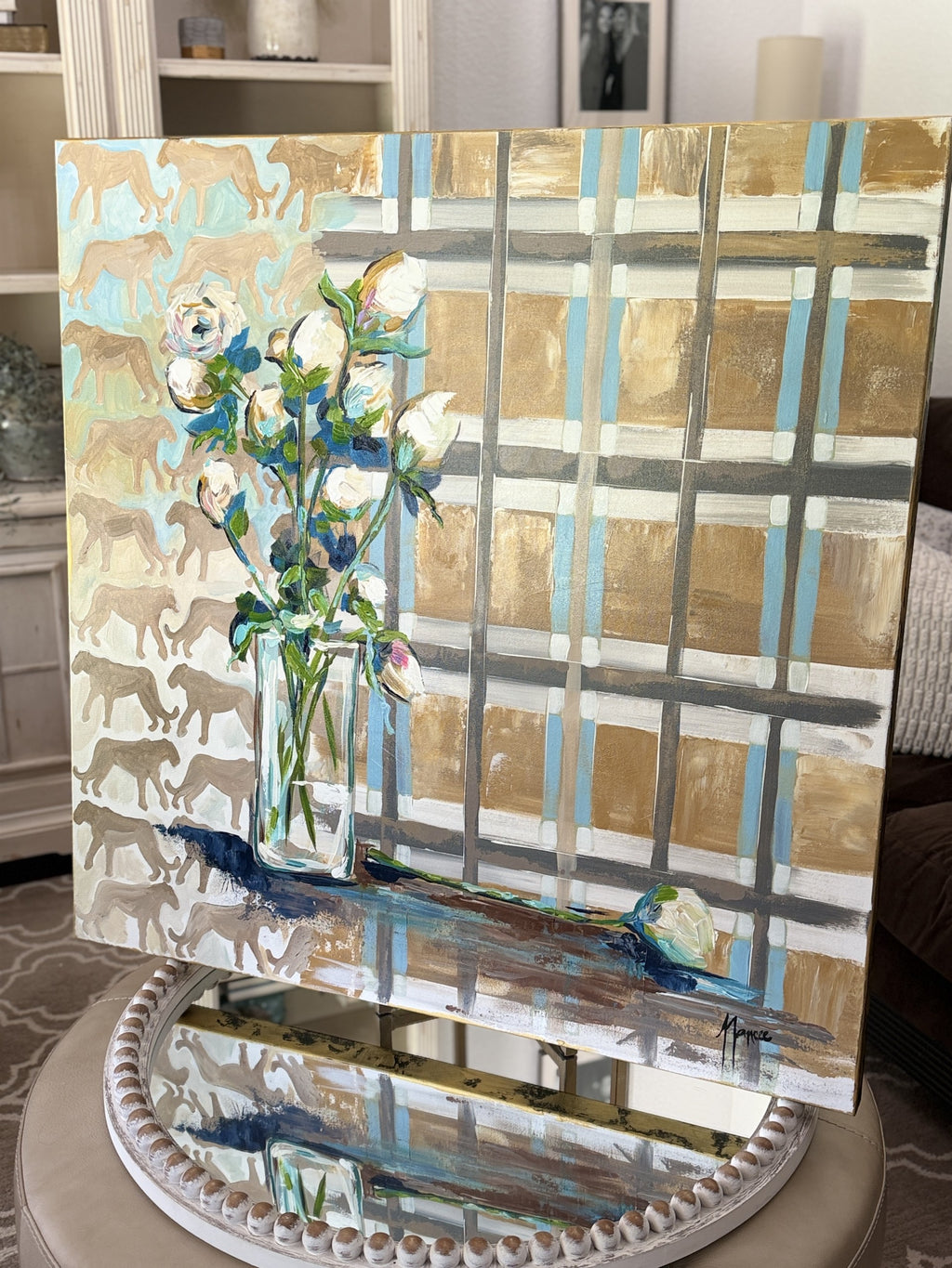 ORIGINAL "Patterns & Petals" Collection #6 of 12 pieces, Size: 36" x 36"