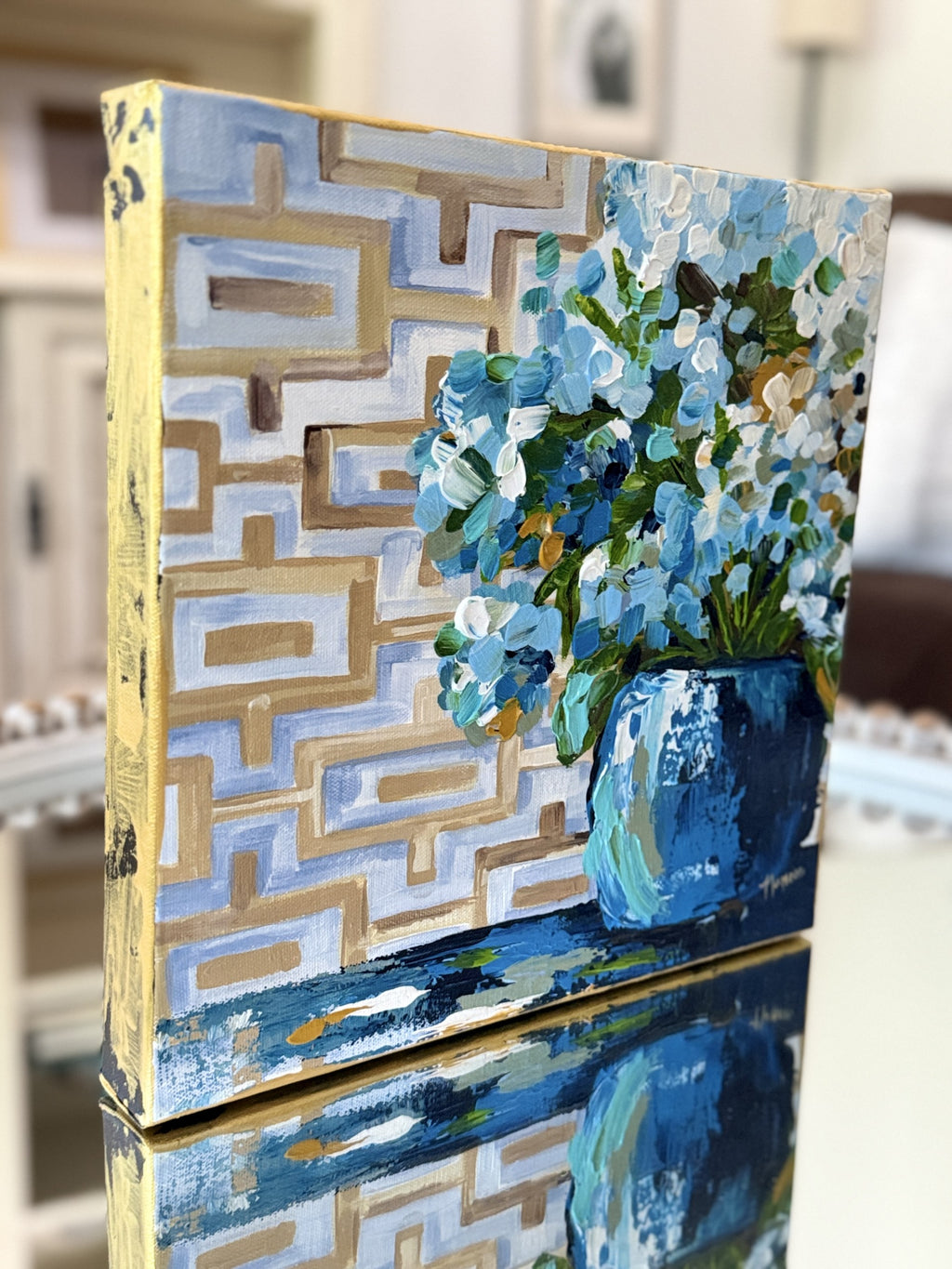 ORIGINAL "Patterns & Petals" Collection #10 of 12 pieces, Size: 12" x 12"