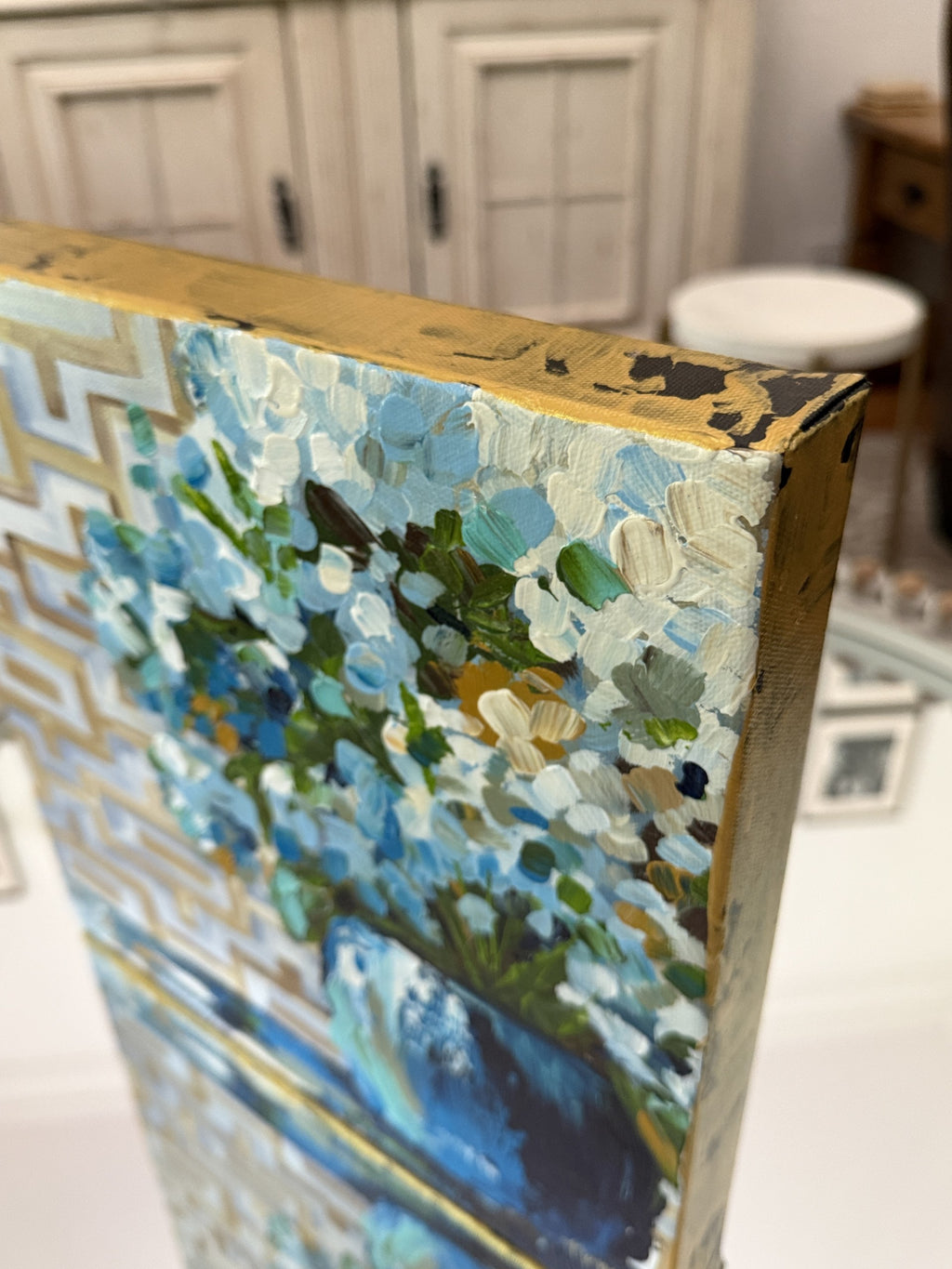 ORIGINAL "Patterns & Petals" Collection #10 of 12 pieces, Size: 12" x 12"