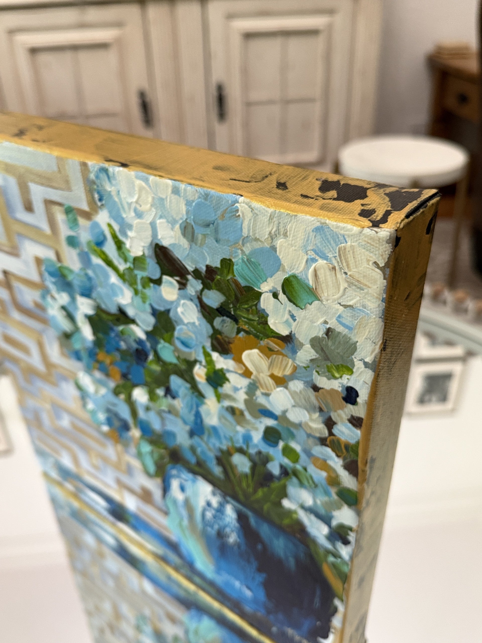 ORIGINAL "Patterns & Petals" Collection #10 of 12 pieces, Size: 12" x 12"