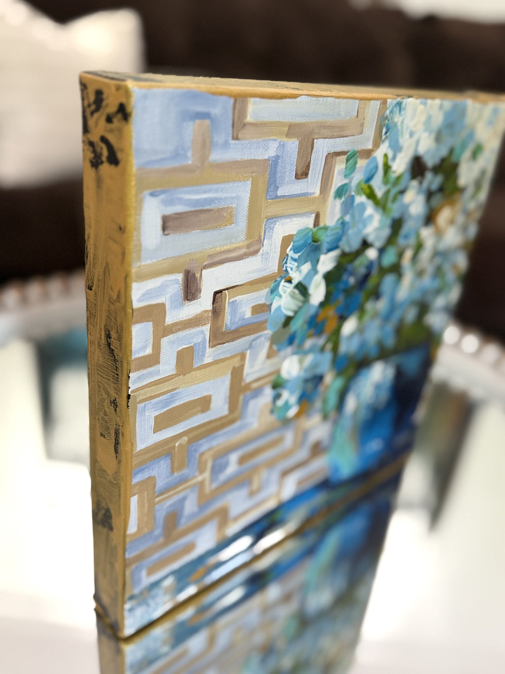 ORIGINAL "Patterns & Petals" Collection #10 of 12 pieces, Size: 12" x 12"