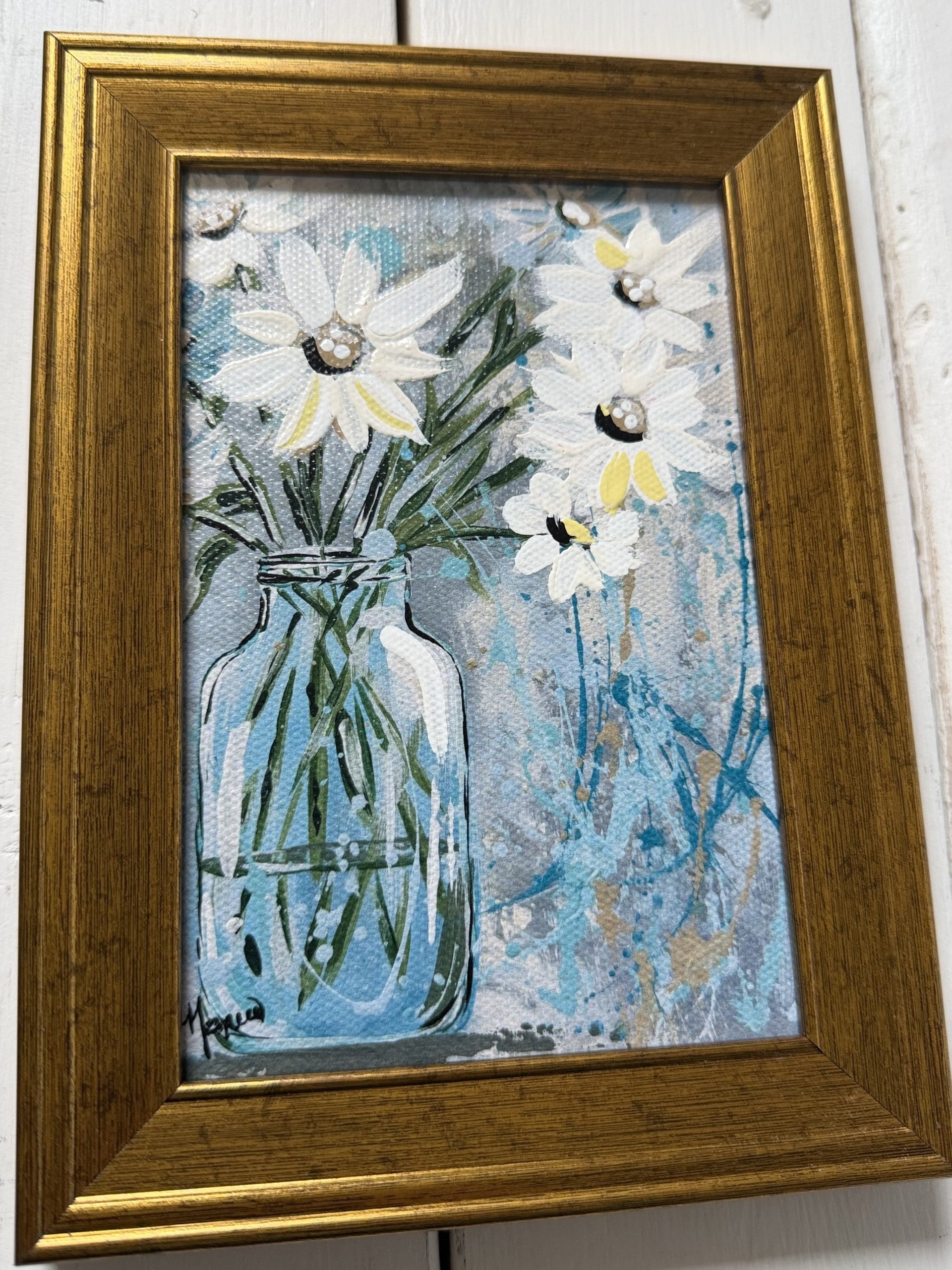 Mini-Me Framed Art: "Splash O'Daisy"
