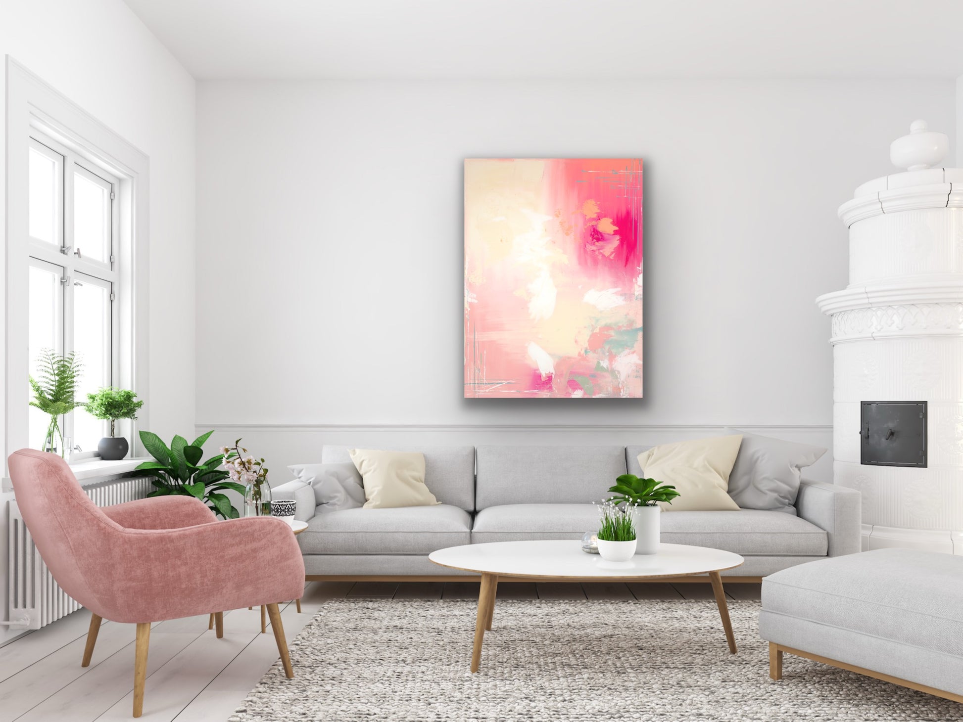 "Abstract: Pretty in Pinks" Gallery Quality Print Wall Art