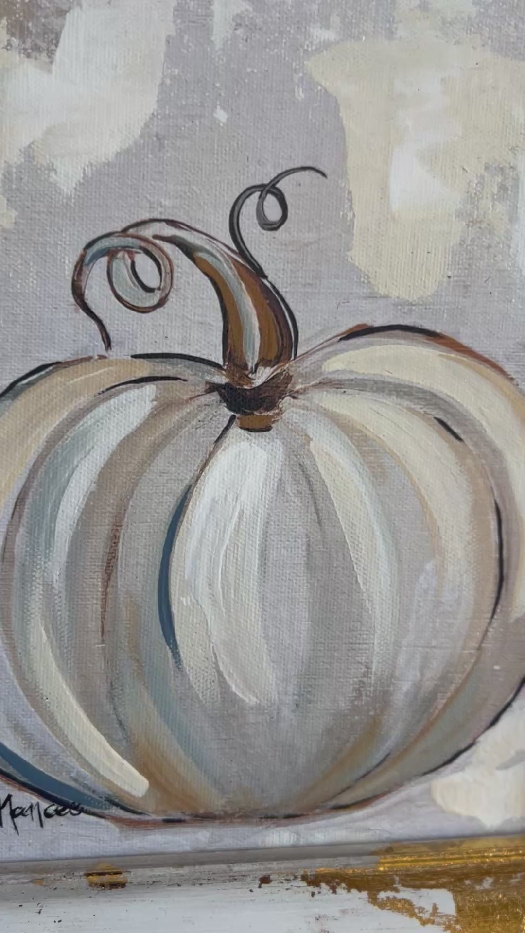 Fancee's Signature Collection: Pumpkin White Frame - 13" x 11"