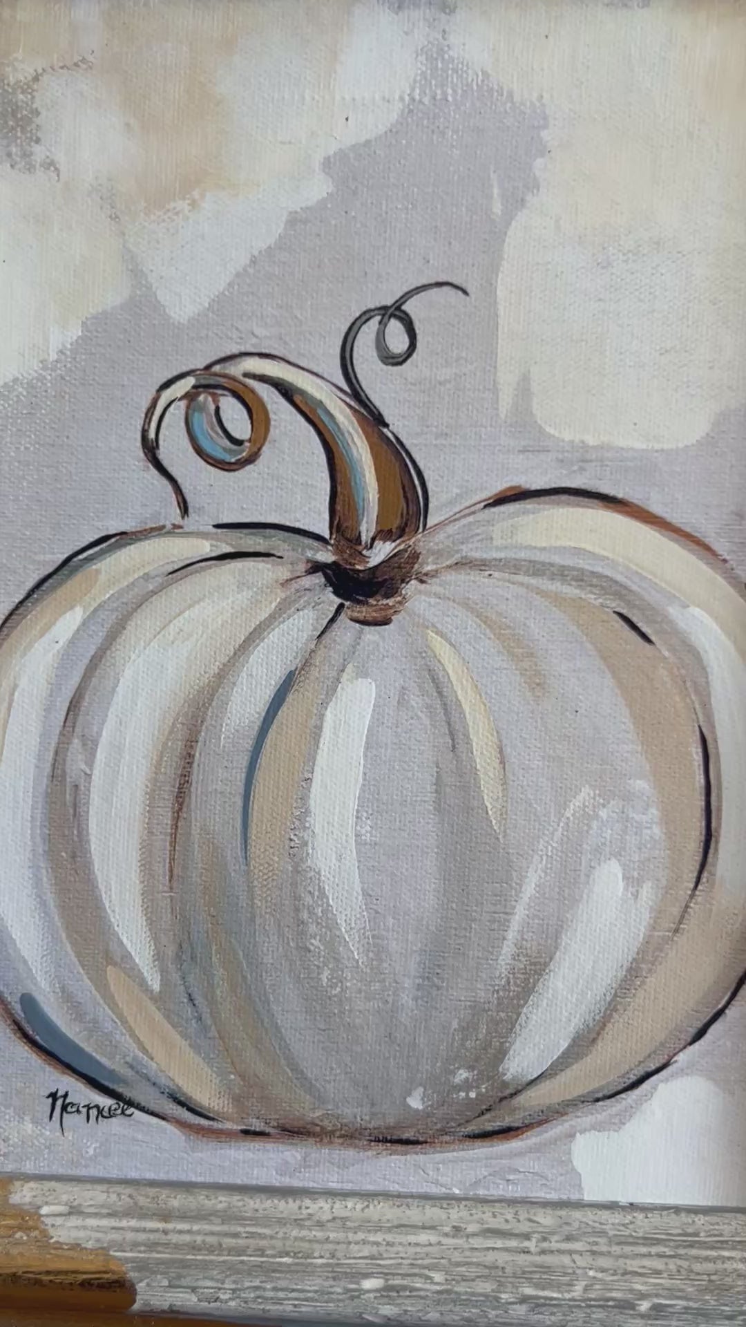 Fancee's Signature Collection: Pumpkin Blue Frame - 13.5" x 11.5"