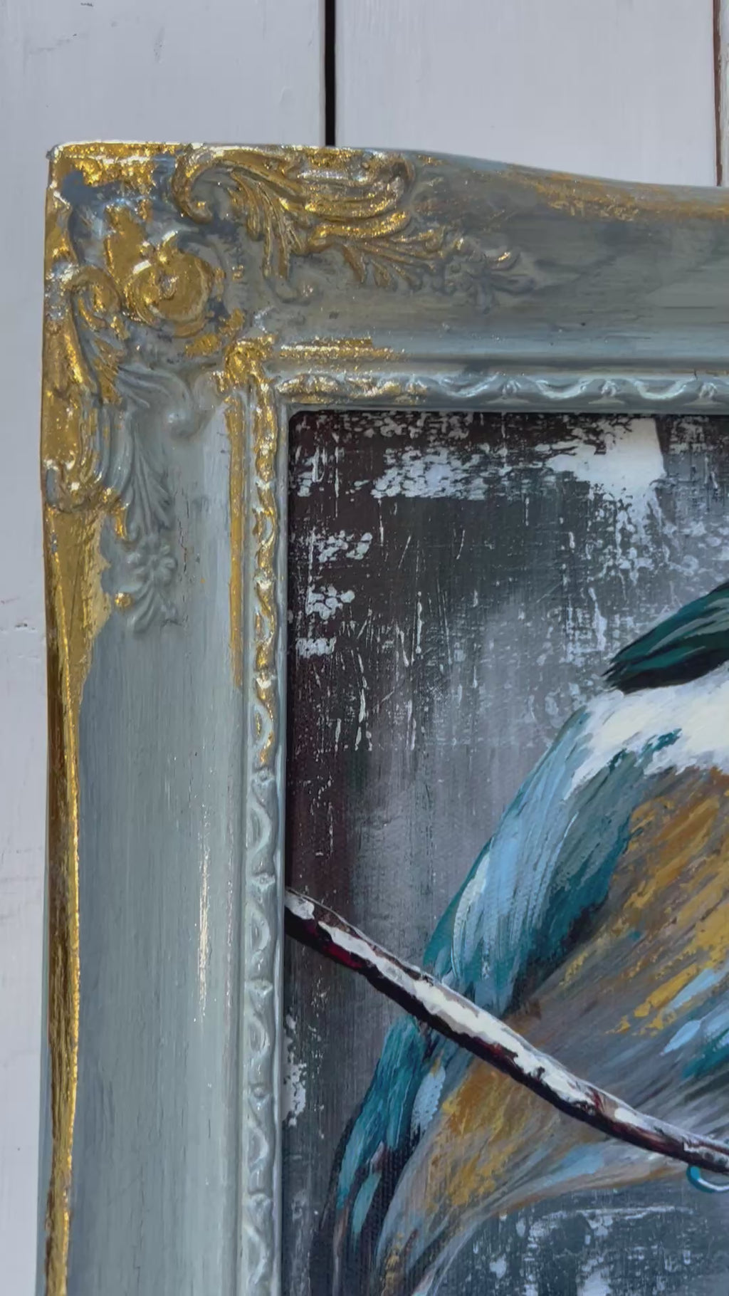 Fancee Frame!: "Perched - 2"  11.5" x 13.5"