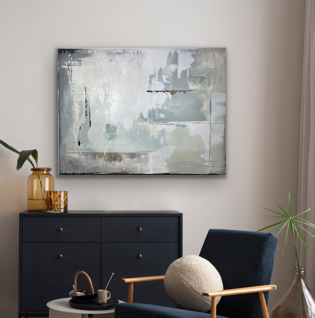 "Sea Glass Sky" Large Abstract Original Art