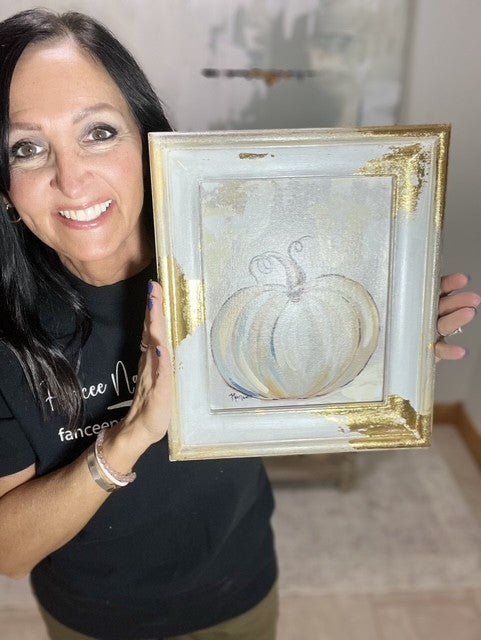 Fancee's Signature Collection: Pumpkin White Frame - 13" x 11"