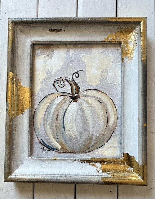 Fancee's Signature Collection: Pumpkin White Frame - 13" x 11"