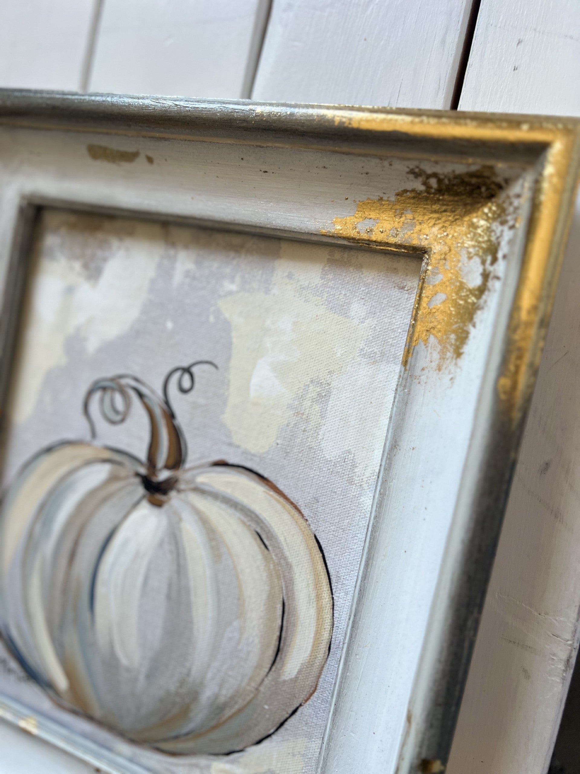 Fancee's Signature Collection: Pumpkin White Frame - 13" x 11"
