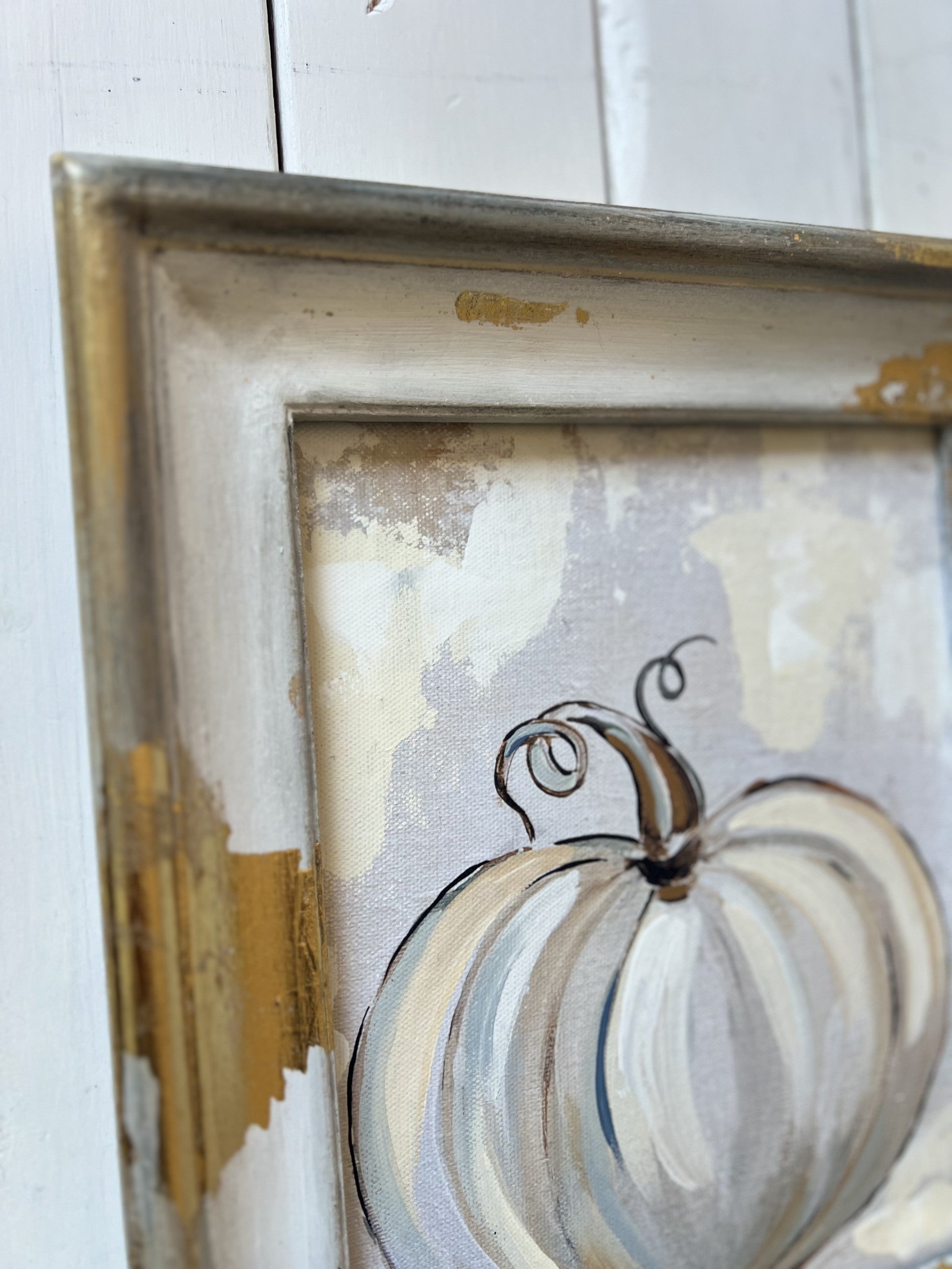 Fancee's Signature Collection: Pumpkin White Frame - 13" x 11"
