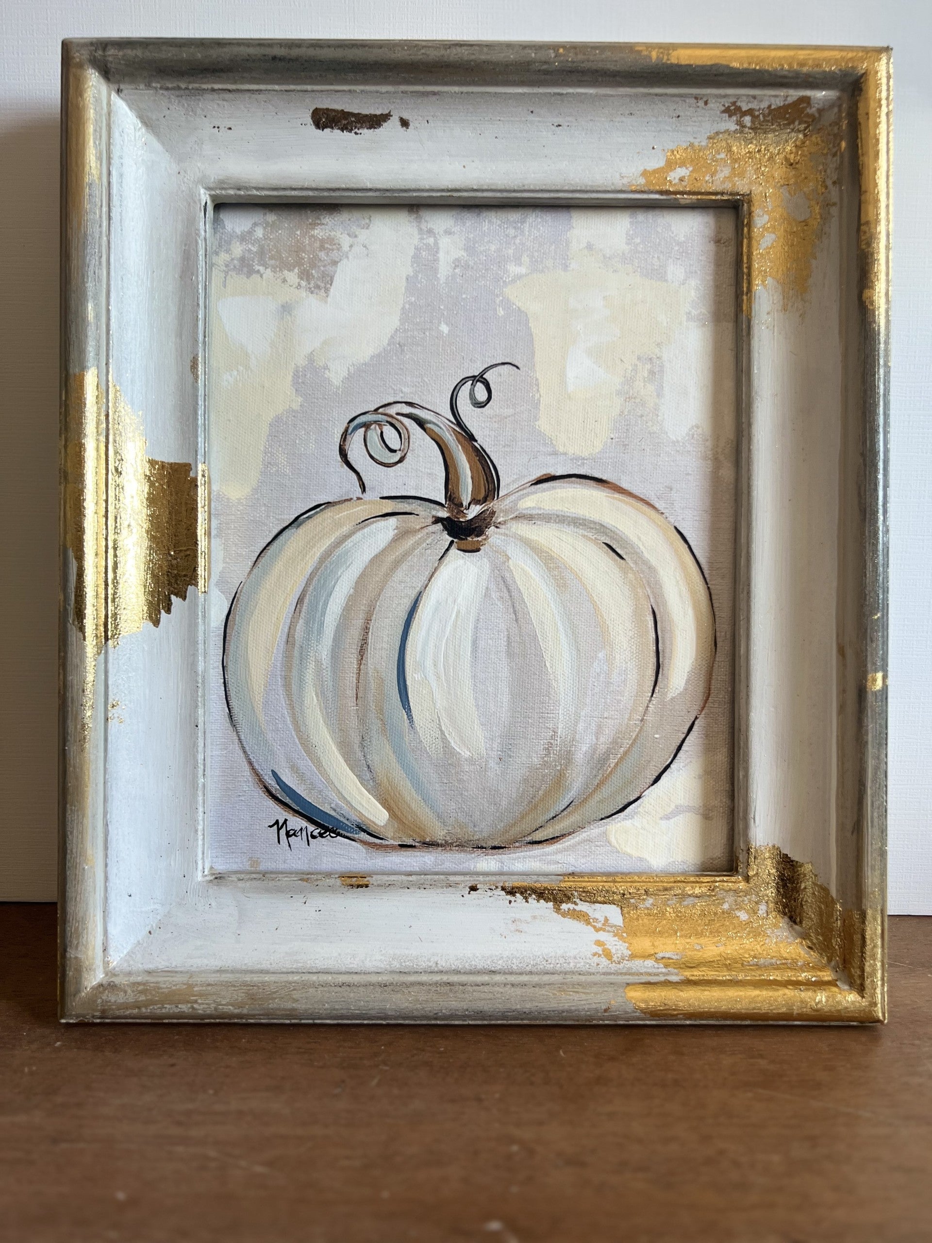 Fancee's Signature Collection: Pumpkin White Frame - 13" x 11"