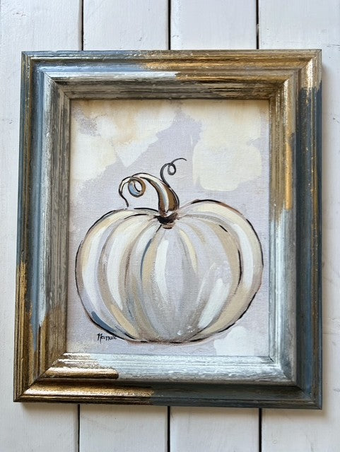 Fancee's Signature Collection: Pumpkin Blue Frame - 13.5" x 11.5"