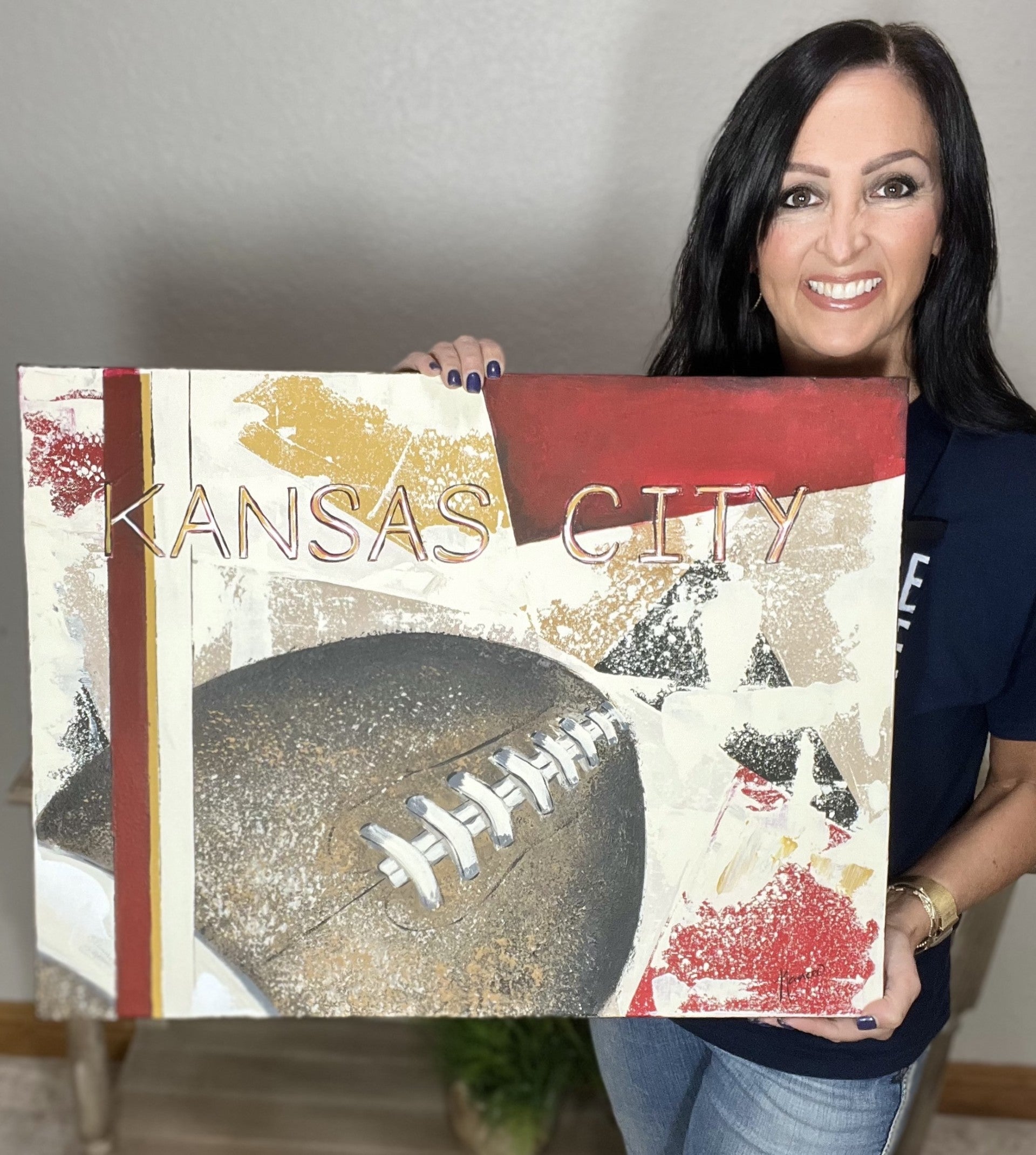 Original Painting: "Go CHIEFS! 18" x 24"