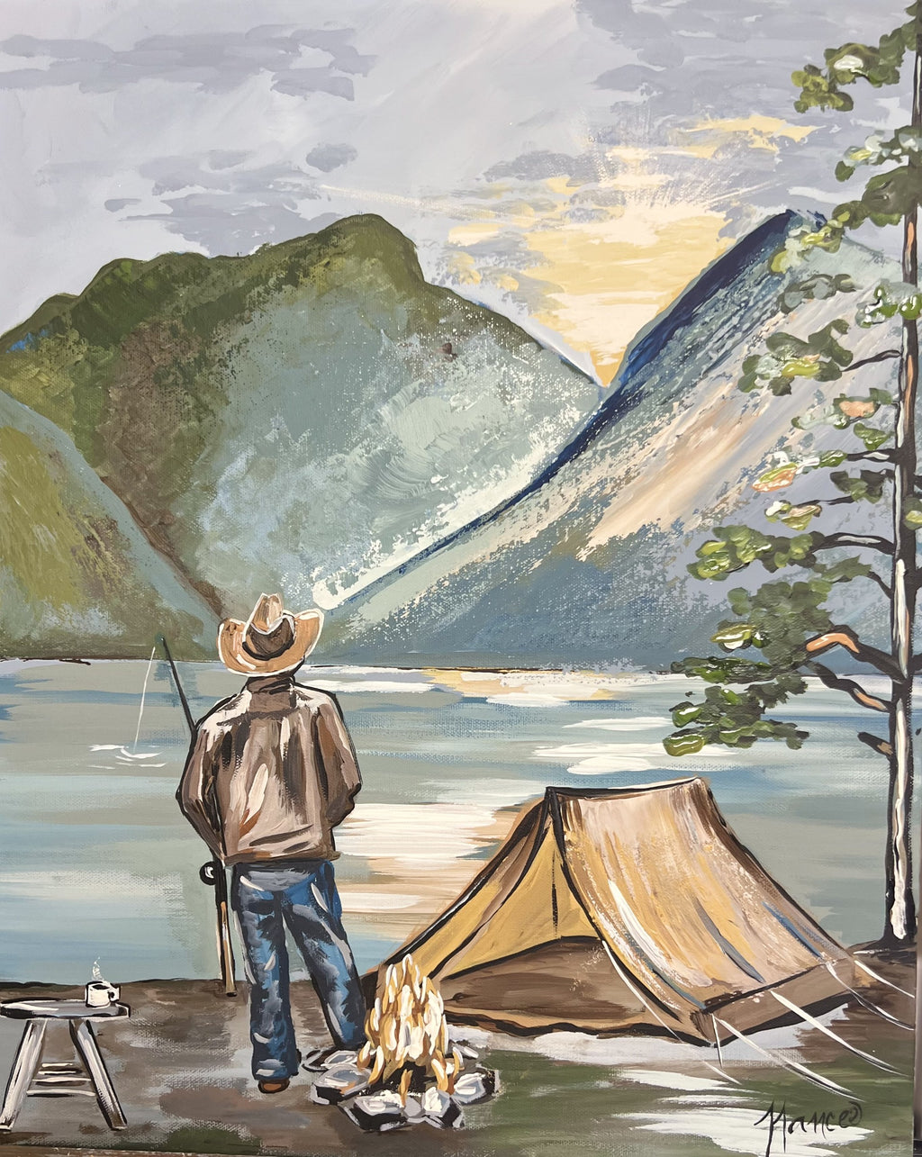 "The Simple Things": ORIGINAL acrylic painting 16" x 20"