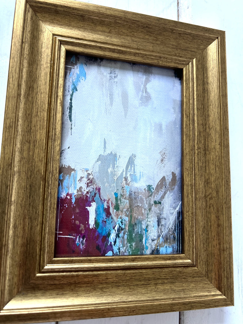 Mini-Me Framed Art: A POP of CRIMSON abstract