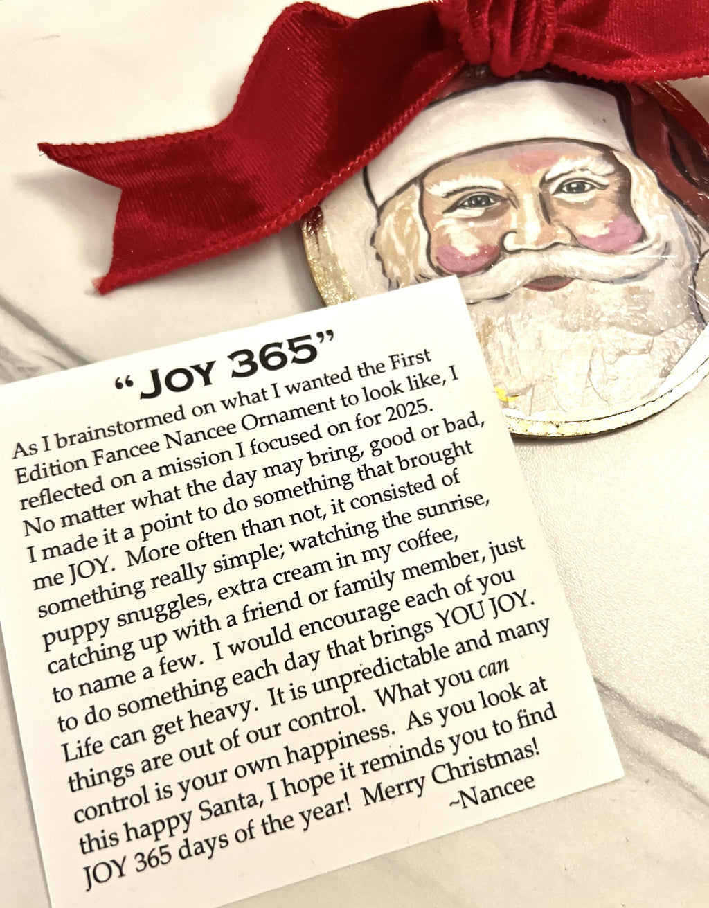 2025 1st Edition Fancee Ornament! "JOY 365"