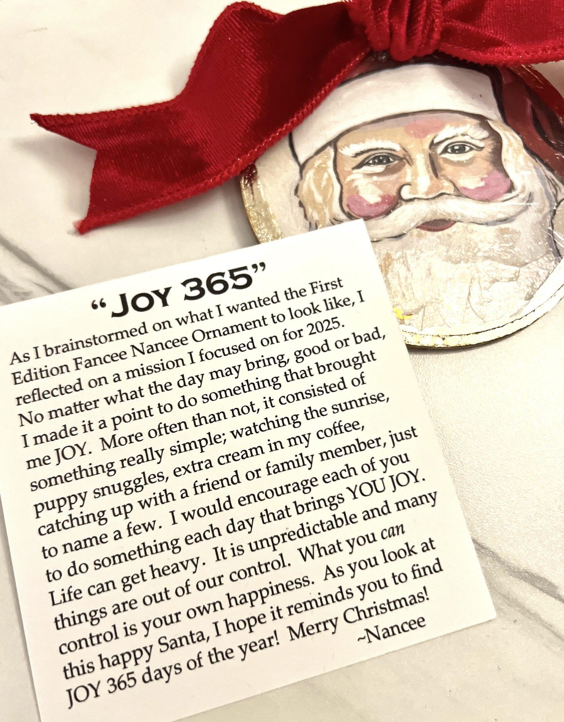 2025 1st Edition Fancee Ornament! "JOY 365"