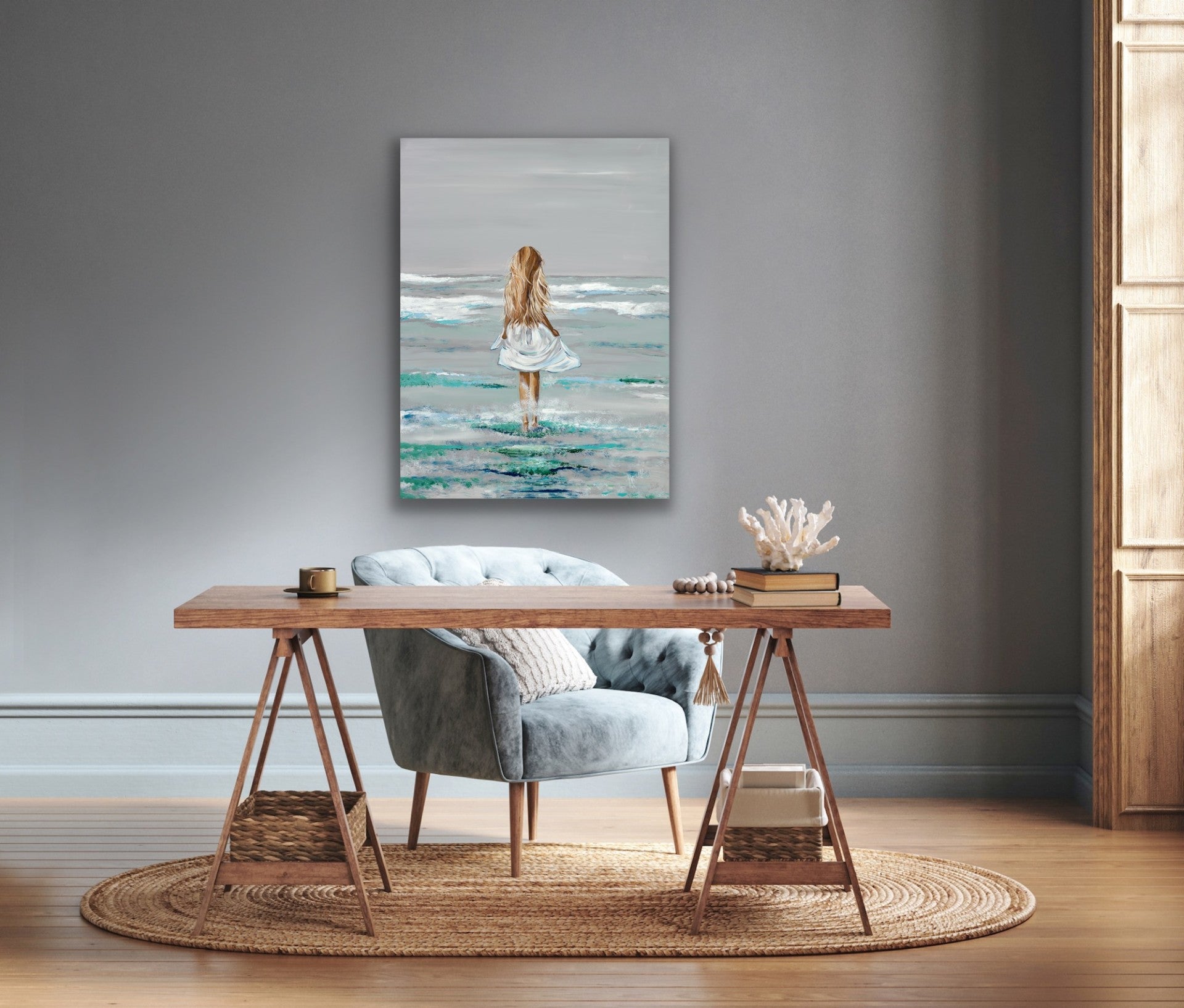 "Beach Hair" Gallery Quality Print Wall Art