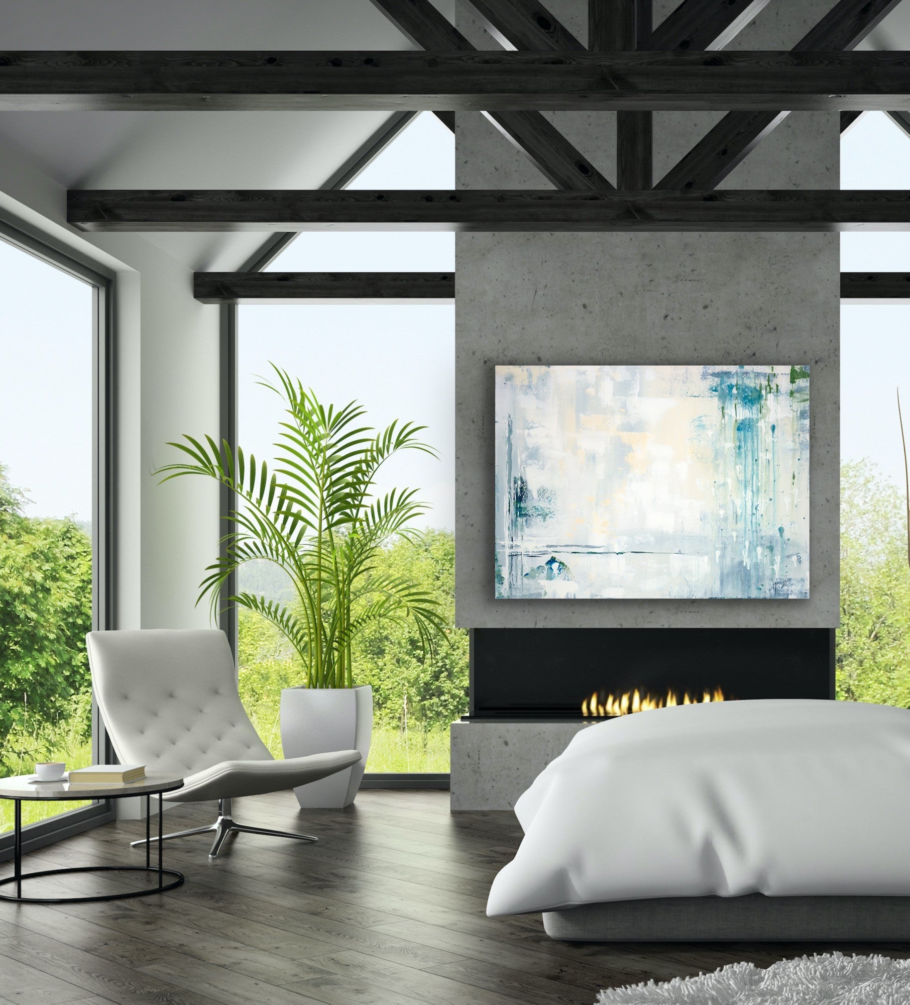 "Abstract: Tranquil Layers" Gallery Quality Print Wall Art