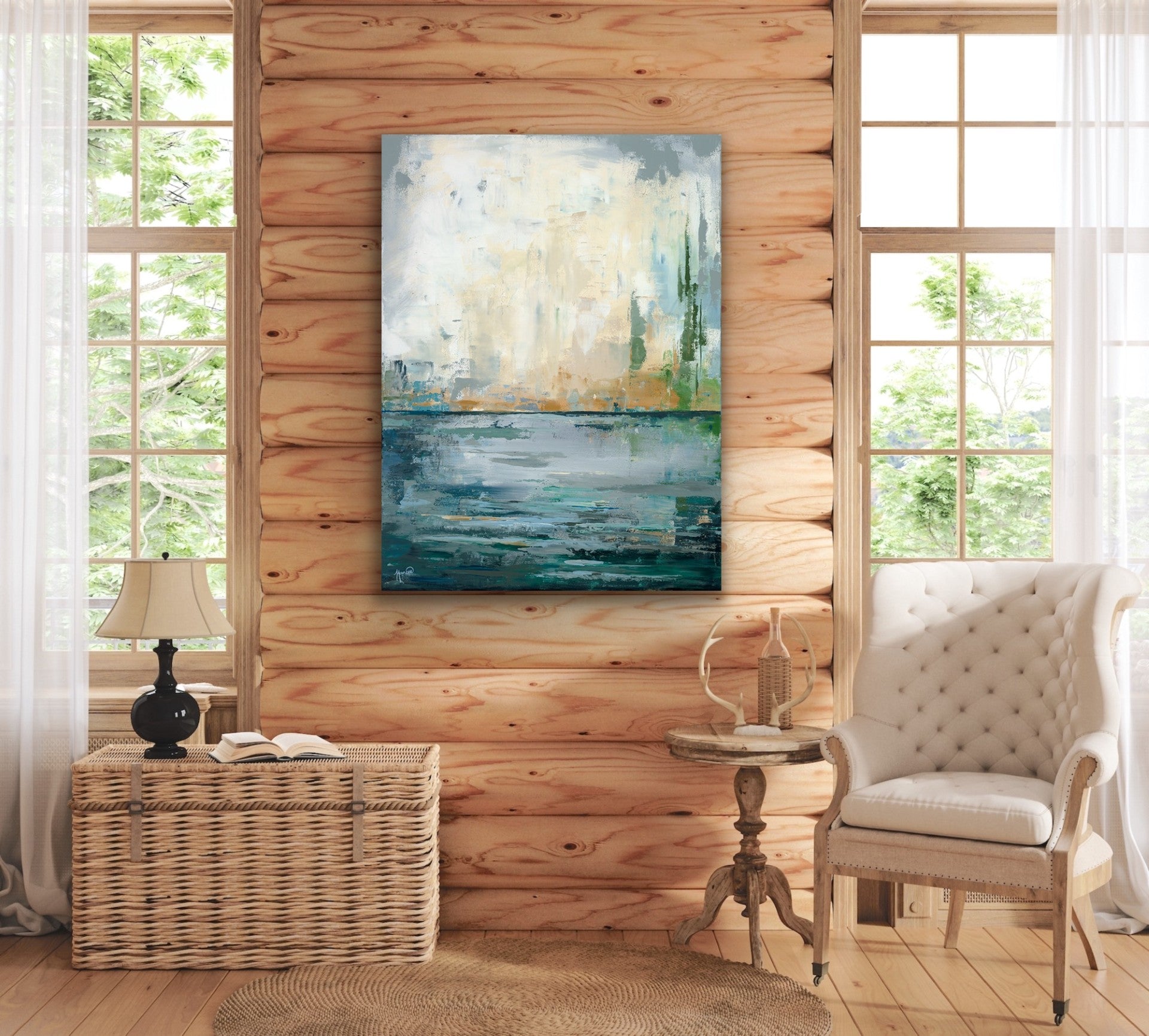 "Abstract: Lake Vibes" - Gallery Quality Print Wall Art