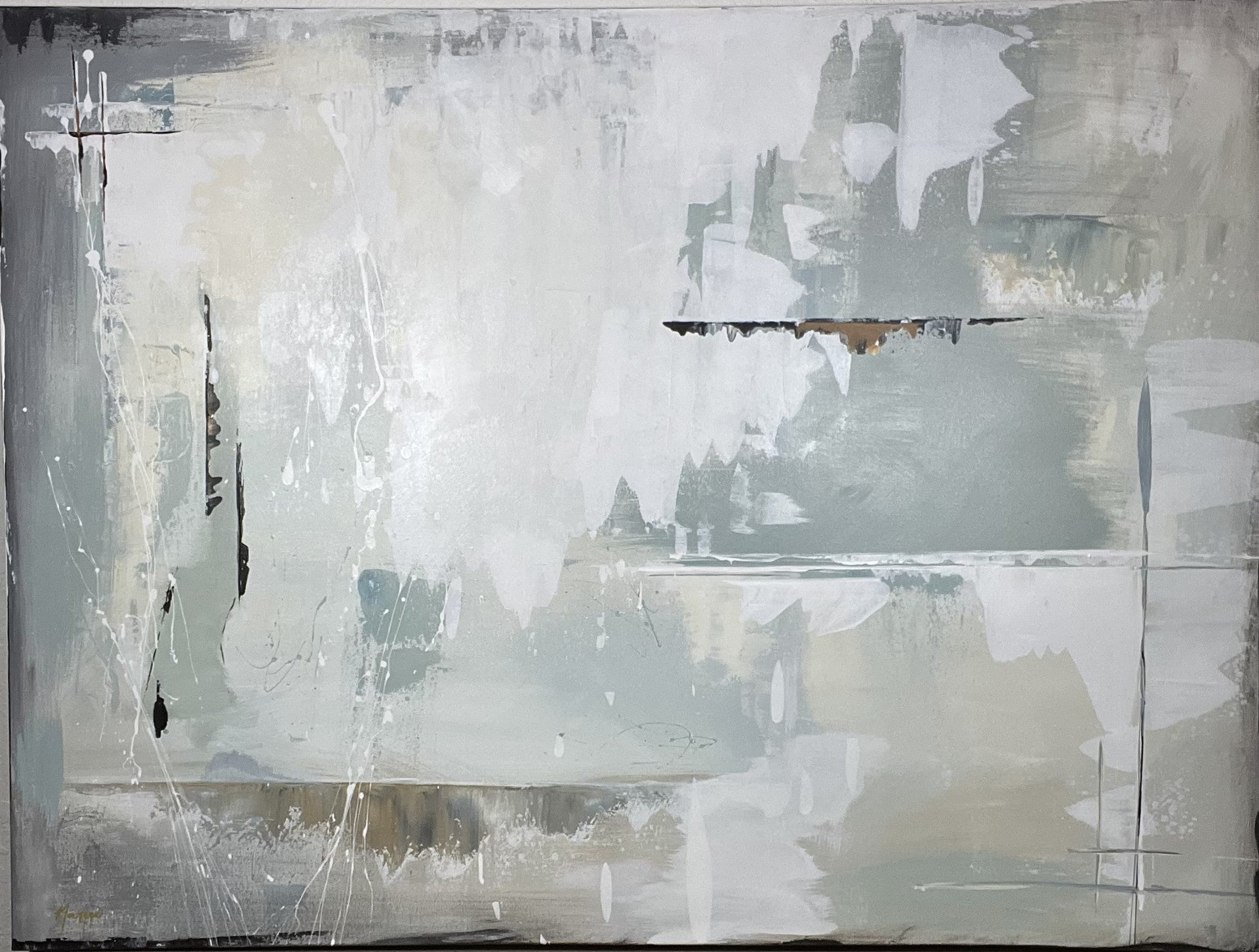 "Sea Glass Sky" Large Abstract Original Art